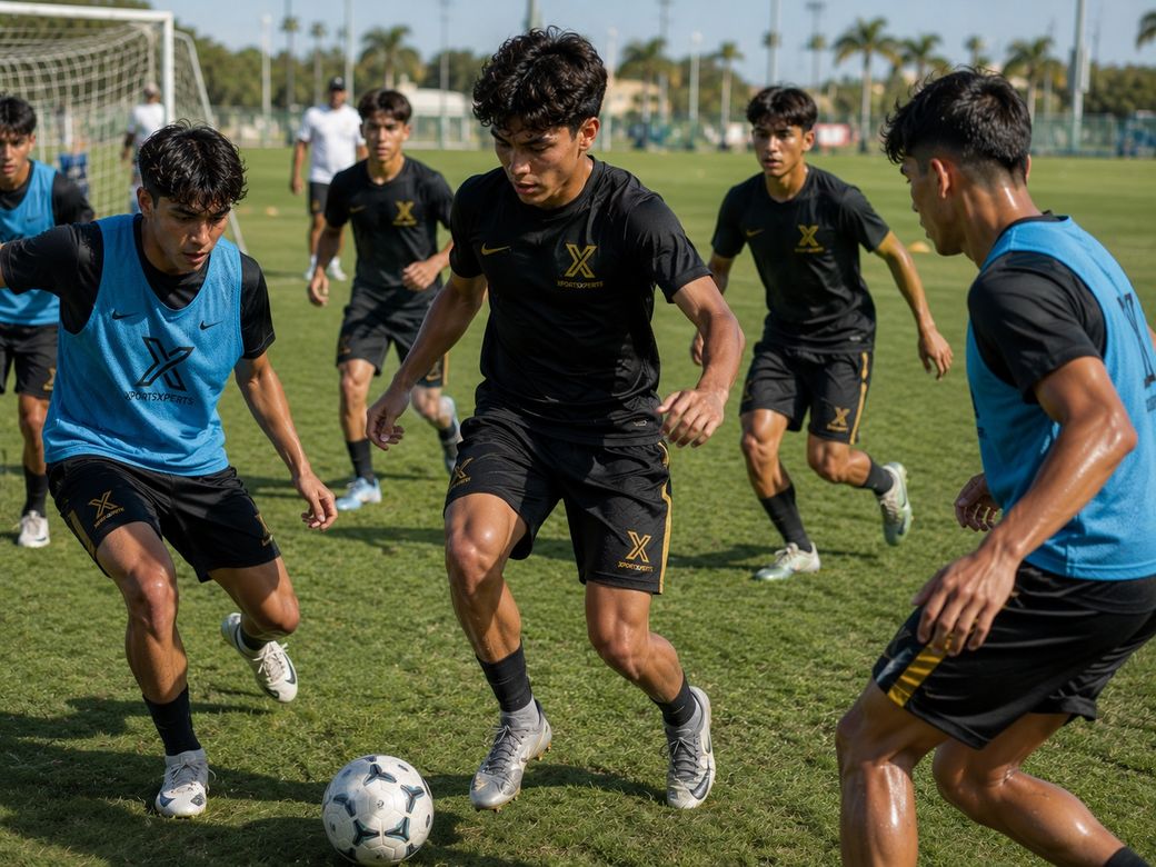 Jugador entrenando en el campus XportsXperts Miami