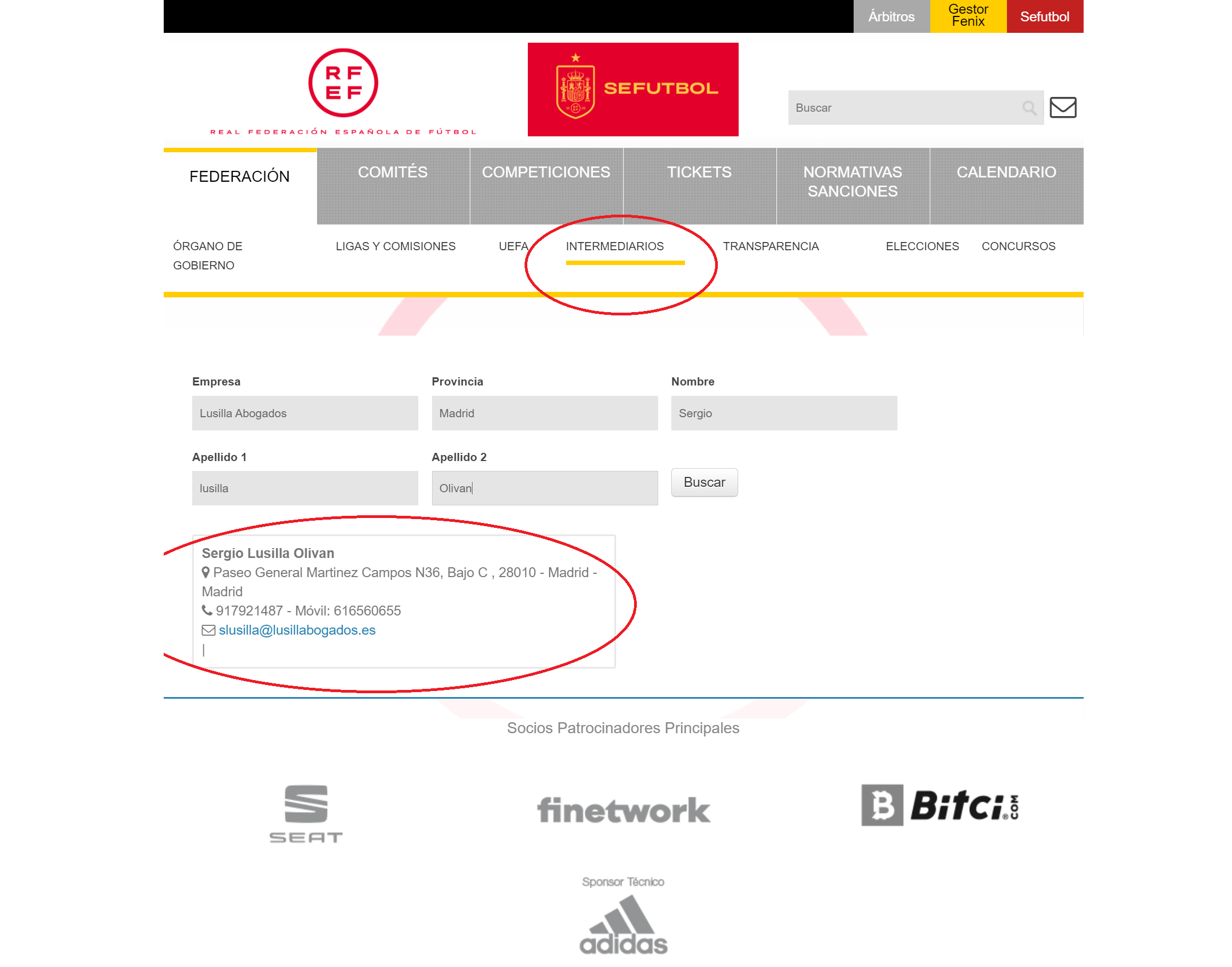 intermediario rfef sergio lusilla